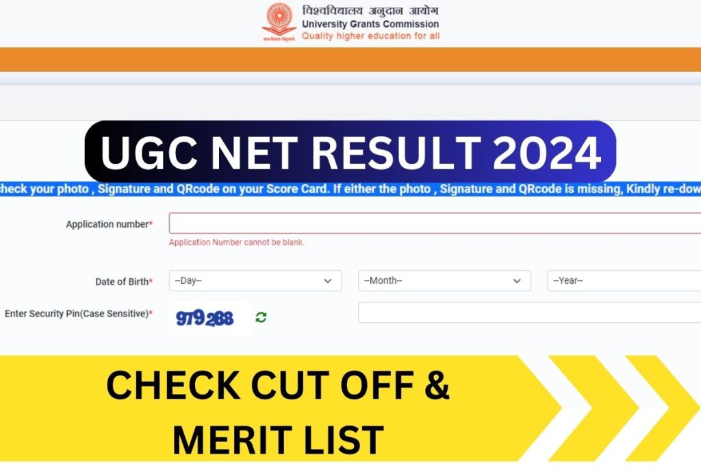 Ugcnet.nta.nic.in Result 2024 - Check UGC NET Cut Off Marks, Merit List